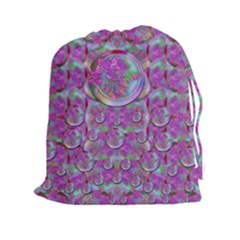 Paradise Of Wonderful Flowers In Eden Drawstring Pouches (xxl)