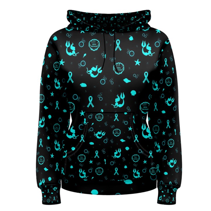 POTS Mermaid Print Women s Pullover Hoodie