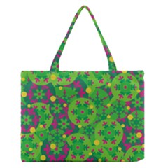 Christmas Decor - Green Medium Zipper Tote Bag