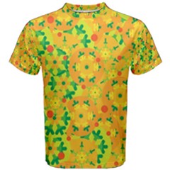 Christmas Decor - Yellow Men s Cotton Tee by Valentinaart