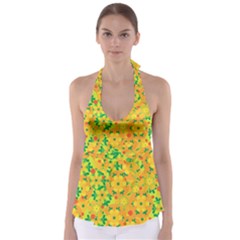 Christmas Decor - Yellow Babydoll Tankini Top by Valentinaart