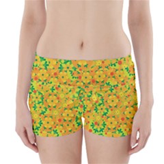 Christmas Decor - Yellow Boyleg Bikini Wrap Bottoms by Valentinaart