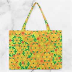 Christmas Decor - Yellow Medium Zipper Tote Bag