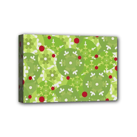 Green Christmas Decor Mini Canvas 6  X 4  by Valentinaart