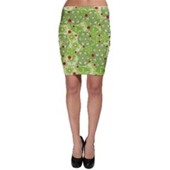 Green Christmas Decor Bodycon Skirt by Valentinaart