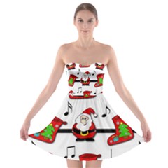 Christmas Song Strapless Bra Top Dress by Valentinaart