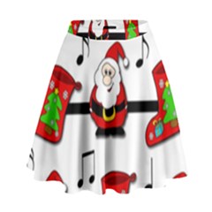 Christmas Song High Waist Skirt