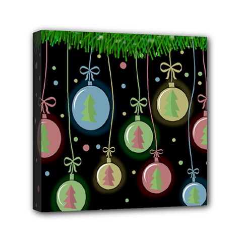 Christmas Balls - Pastel Mini Canvas 6  X 6  by Valentinaart