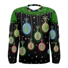 Christmas Balls - Pastel Men s Long Sleeve Tee by Valentinaart