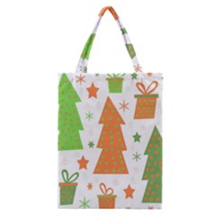 Christmas Design - Green And Orange Classic Tote Bag by Valentinaart