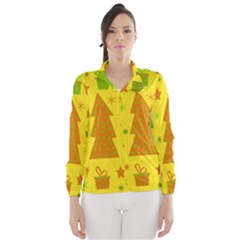 Christmas Design - Yellow Wind Breaker (women) by Valentinaart