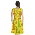 Christmas design - yellow Sleeveless Chiffon Waist Tie Dress View2