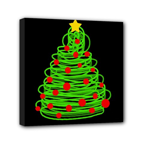 Christmas Tree Mini Canvas 6  X 6  by Valentinaart