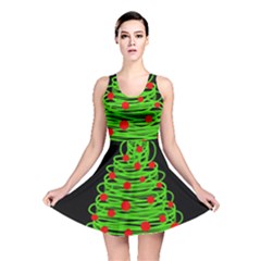 Christmas Tree Reversible Skater Dress by Valentinaart