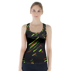 Abstract Christmas Tree Racer Back Sports Top