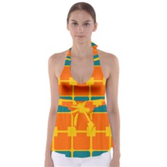 Squares And Rectangles        Babydoll Tankini Top by LalyLauraFLM