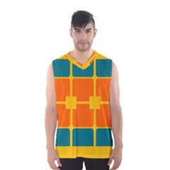 Squares And Rectangles                                                                                                Men s Basketball Tank Top by LalyLauraFLM