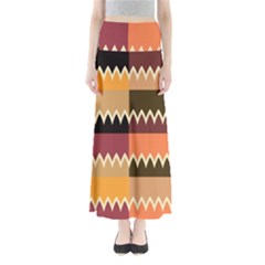 Chevrons In Squares                                                   Women s Maxi Skirt