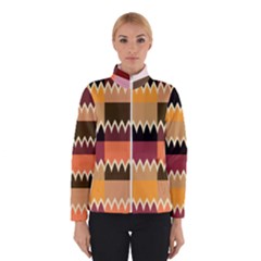 Chevrons In Squares                                                                                                 Winter Jacket by LalyLauraFLM