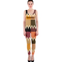 Chevrons In Squares                                                                                                 Onepiece Catsuit by LalyLauraFLM