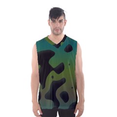 Black Spots On A Gradient Background                                                                                                  Men s Basketball Tank Top by LalyLauraFLM