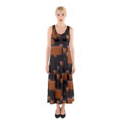 Brown Pieces                                                                                                  Full Print Maxi Dress