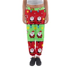 Christmas Pattern - Green And Red Women s Jogger Sweatpants by Valentinaart