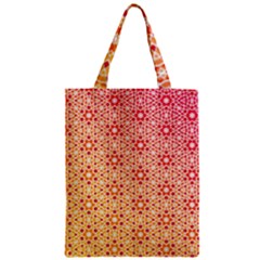 Orange Ombre Mosaic Pattern Zipper Classic Tote Bag