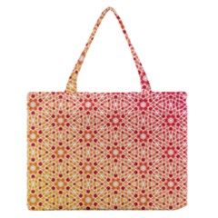 Orange Ombre Mosaic Pattern Medium Zipper Tote Bag