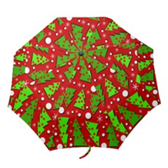 Twisted Christmas Trees Folding Umbrellas by Valentinaart