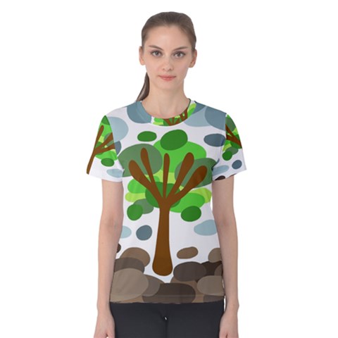 Tree Women s Cotton Tee by Valentinaart