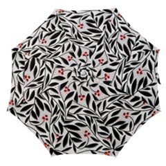 Red, Black And White Elegant Pattern Straight Umbrellas by Valentinaart