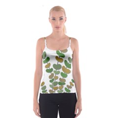 Green Decorative Plant Spaghetti Strap Top by Valentinaart