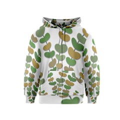 Green Decorative Plant Kids  Zipper Hoodie by Valentinaart