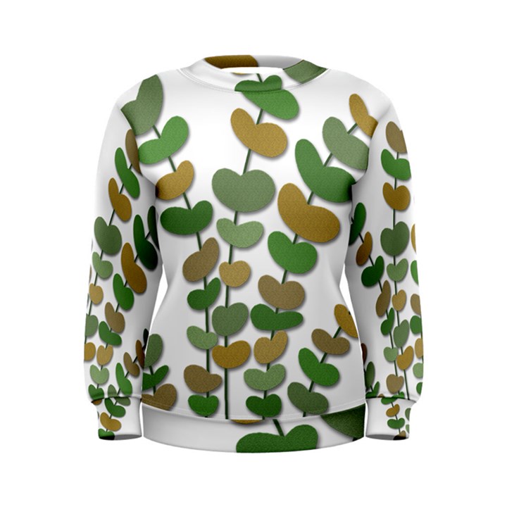 Green decorative plant Women s Sweatshirt