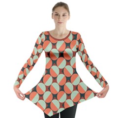 Modernist Geometric Tiles Long Sleeve Tunic  by DanaeStudio