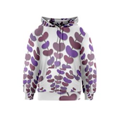 Purple Decorative Plant Kids  Zipper Hoodie by Valentinaart