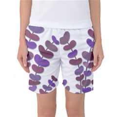 Purple Decorative Plant Women s Basketball Shorts by Valentinaart