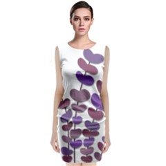 Purple Decorative Plant Classic Sleeveless Midi Dress by Valentinaart