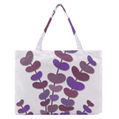 Purple Decorative Plant Medium Zipper Tote Bag by Valentinaart