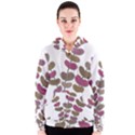 Magenta decorative plant Women s Zipper Hoodie View1