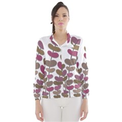 Magenta Decorative Plant Wind Breaker (women) by Valentinaart