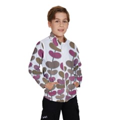 Magenta Decorative Plant Wind Breaker (kids) by Valentinaart