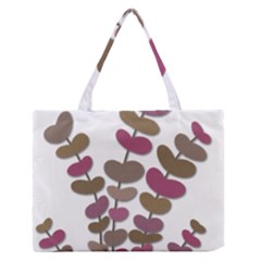 Magenta Decorative Plant Medium Zipper Tote Bag by Valentinaart