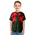 Red flowers Kid s Sport Mesh Tee View1