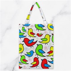 Colorful cute birds pattern Classic Tote Bag