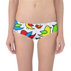 Colorful cute birds pattern Classic Bikini Bottoms