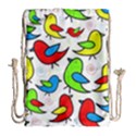 Colorful cute birds pattern Drawstring Bag (Large) View1