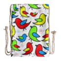 Colorful cute birds pattern Drawstring Bag (Large) View2