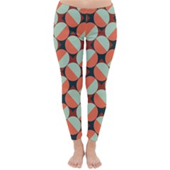 Modernist Geometric Tiles Winter Leggings  by DanaeStudio